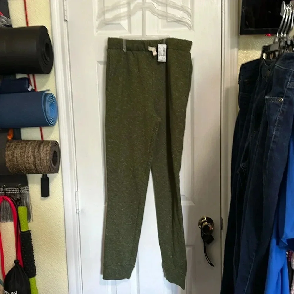 NWT The Children's Place Boys Active Marled Fleece Pants Dark Ivy  Size 16 (XXL)